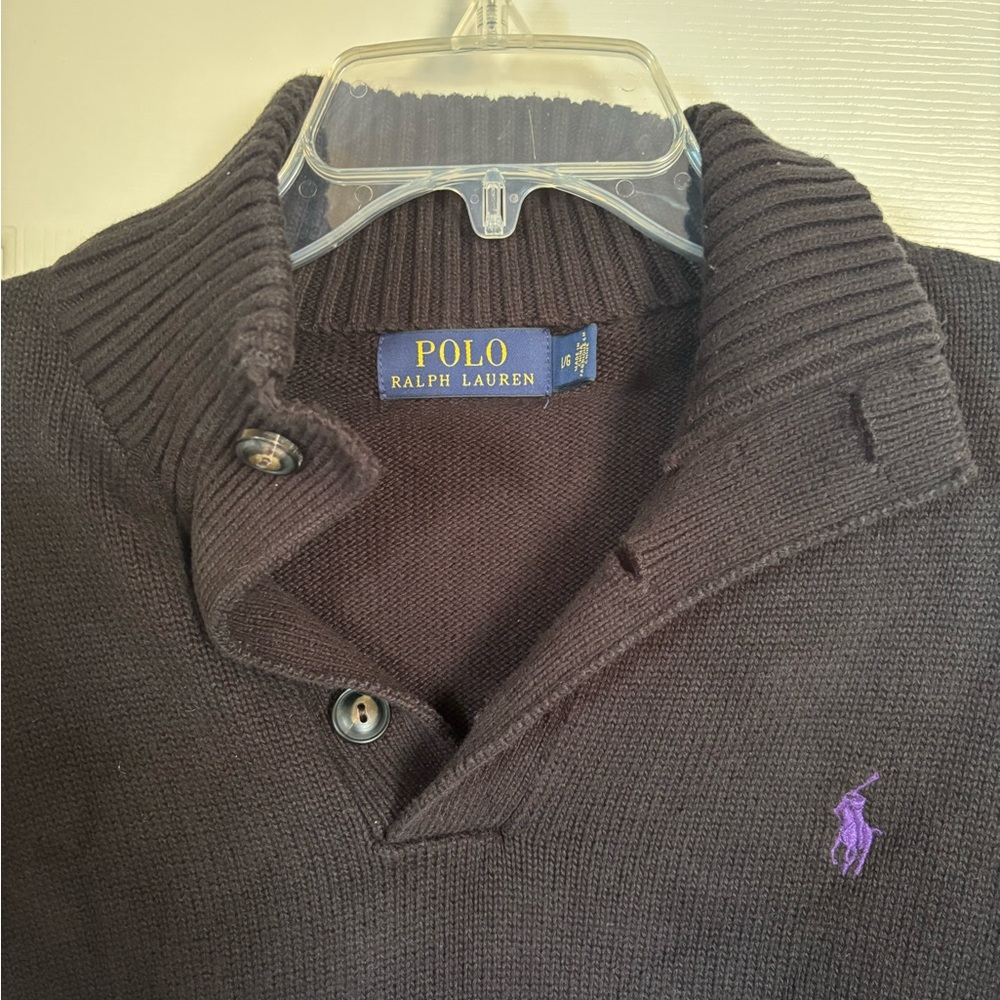 Ralph Lauren Black Cardigan Sweater - Picture 2 of 3